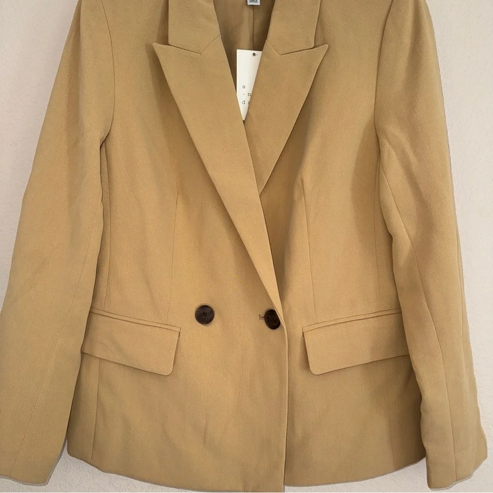 A New Day - Women's Signature Crepe Slim Fit Blazer - A New Da Tan